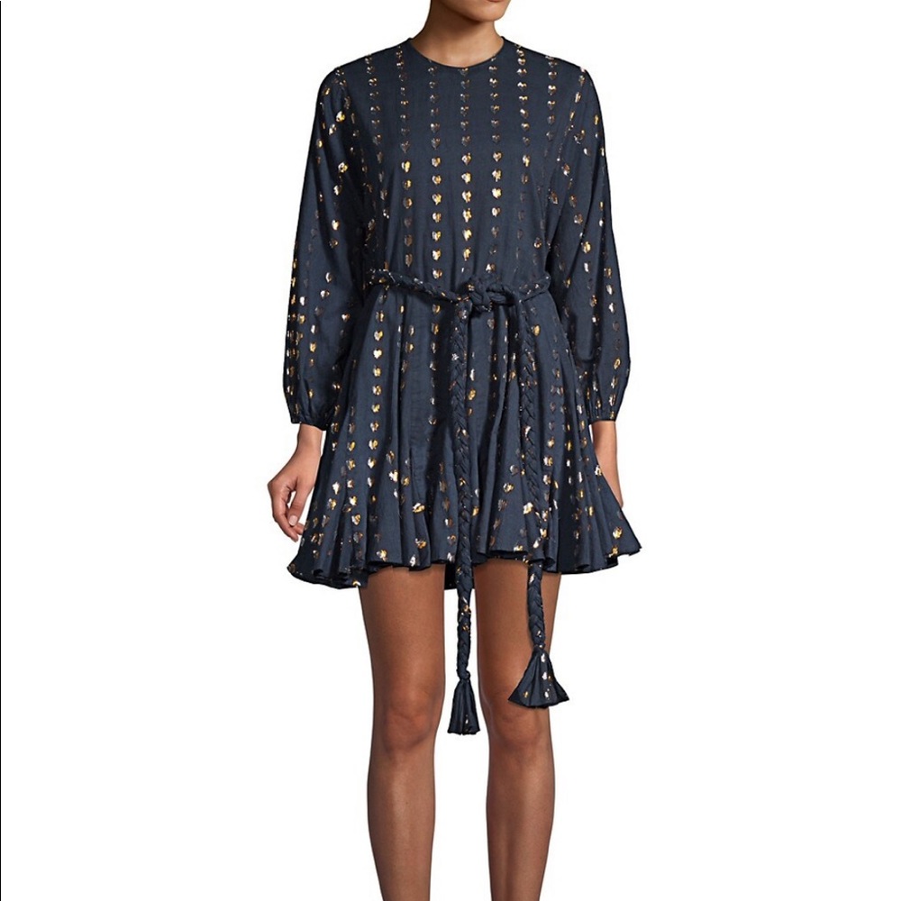 NWOT Rhode Resort Ella Dress in navy w/ hearts